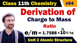 Charge to Mass Ratio of Electron Derivation  Measurement of em Ratio  Class 11th [upl. by Areek]