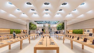 Apple Store Fifth Ave New York City FLAGSHIP STORE 4K [upl. by Lagas723]