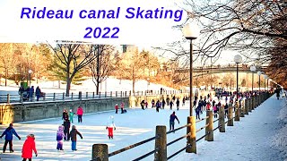 Rideau Canal Skating 2022 Ottawa Ontario Canada [upl. by Nievelt449]