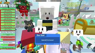 Roblox  Bee Swarm Simulator  Finishing Bee Bears Commence The Wrapping Beesmas 2022 [upl. by Aloin677]