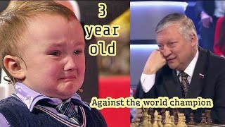 The youngest chess player in history 3 years old against world champion Anatoly Karpov [upl. by Niamor789]