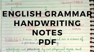 English grammar handwriting notes pdf in hindi [upl. by Oregolac]