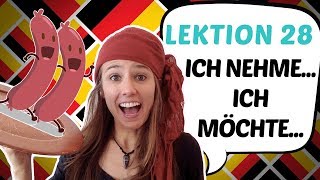 GERMAN LESSON 28 Ordering in a Restaurant Bestellen im Restaurant 💁💁💁 [upl. by Aihsik]