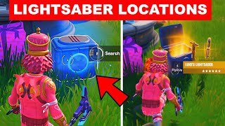 HOW TO GET A LIGHTSABER IN FORTNITE  LIGHTSABER LOCATIONS TUTORIAL [upl. by Rochella]