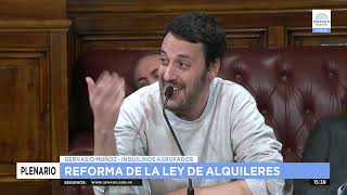 Gervasio Muñoz Pte Federación Inquilinos Nacional expone en el Senado de la Nación [upl. by Gardal]