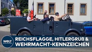 DRESDEN NeonaziTrupp donnerte zum Vatertag verfassungsfeindlichen Kennzeichen durch die Stadt [upl. by Renae766]