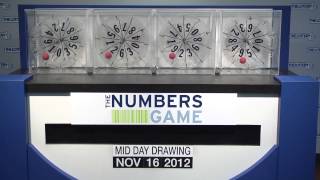 Midday Numbers Game Drawing Friday November 16 2012 [upl. by Adnof]