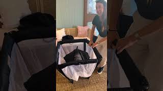 How to pack down a Kmart portacot  travel crib [upl. by Nels401]