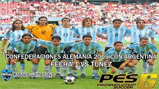 Copa Confederaciones Alemania 2005 Con Argentina  Fecha 1 VS Tunez [upl. by Qooraf713]