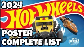 2024 Hot Wheels mainline poster complete list zalotuning [upl. by Jobie825]