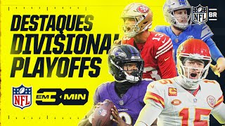 OS DESTAQUES DO DIVISIONAL PLAYOFFS  NFL em 30 [upl. by Norted600]