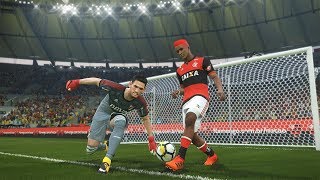 PES 2014  Narração Silvio Luiz  Gameplay Palmeiras vs Corinthians [upl. by Burack]