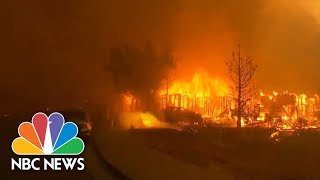 Massive Forest Fires Rage Through California  NBC News [upl. by Averir]