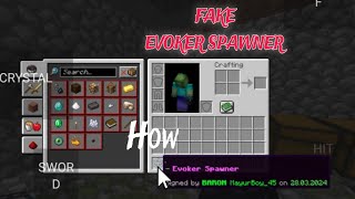 How To Make Fake Evoker Spawners  infinite money 🤑 Apple mc  lifesteal applemc [upl. by Comptom493]