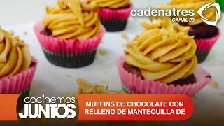 Muffins de chocolate con relleno de mantequilla de maní [upl. by Leigh]