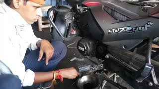 Tvs Star City Plus Service  Star City Plus Sevice  Tvs Bike Service  Tvs Oil change  bikeadvisor [upl. by Nawoj238]