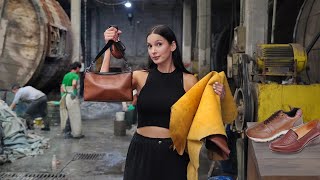 Así es el impactante proceso para hacer zapatos y bolsas de piel  León Guanajuato [upl. by Htnicayh482]