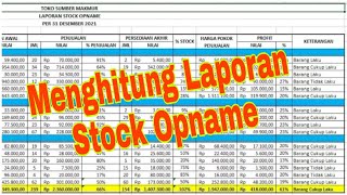 Membuat Laporan Stock Opname di Microsoft Excel [upl. by Corella576]