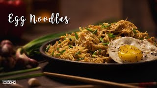 Egg Noodles  Hakka Noodles Recipe  Street Food [upl. by Sirdi]