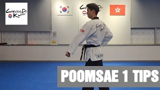 Taekwondo Poomsae 1 2024 Tips [upl. by Anaele]