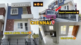 Beautiful😍Individual House for sale in Chennai Suburban💥SemiCommercial House😱 [upl. by Ayoral]