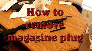 HampR Pardner 12 Gauge Pump ShotgunHow To Remove Magazine Plug [upl. by Wolfy]