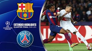 Barcelona vs PSG Extended Highlights  UCL QuarterFinals 2nd Leg  CBS Sports [upl. by Arinayed]