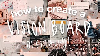 how to create a DIGITAL VISION BOARD that ACTUALLY WORKS 2019 [upl. by Tori]