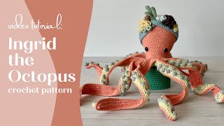 Octopus Amigurumi Crochet Pattern  Video Tutorial [upl. by Nuzzi25]