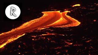 10 Hours Lava Flow Kilauea Hawaii 🌋 4K  Natural Sounds  for Sleep amp Stress Relief Lava River [upl. by Bat]