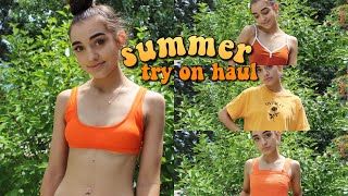 SUMMER TRY ON CLOTHING HAUL Zaful Forever 21 American Eagle [upl. by Elkraps691]