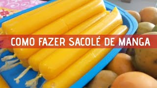 Como fazer sacolé de Manga  sacolé saudável Geladinho de manga [upl. by Eenel351]