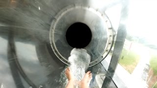 AquaLux Therme Fohnsdorf  Black Hole  Glass Water Slide Onride [upl. by Suirtimed]