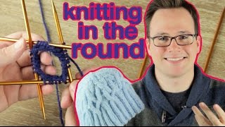 How to Knit in the Round Knitting in the Round on DoublePointed Needles [upl. by Keeton]