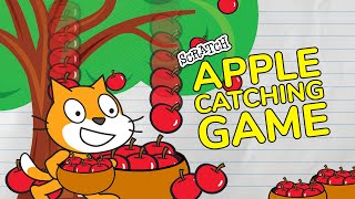 How to Make a Drop and Catch Game on Scratch  Make the Apple Catching Game  LEMONERDY [upl. by Edas]