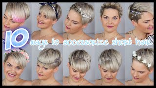 10 einfache Frisuren für kurze Haare  Hochzeit Wiesn Alltag Festival EASY SHORT HAIRSTYLES [upl. by Tinaret589]