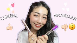 Maybelline Falsies Lash Lift VS Loreal Lash Paradise Mascara Review Demo amp Wear Test on Asian Lashes [upl. by Annairda]