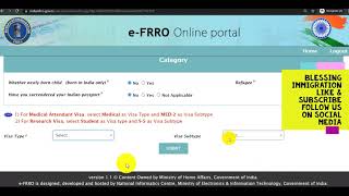 How to fill eFRRO Home Foreigners Regional Registration Office Medical visa Step by Step [upl. by Aivan]