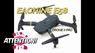 EACHINE E58 ATTENTION AUX AUTRES MARQUESex DRONE X ARNAQUE soyez vigilants [upl. by Piderit]