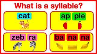 Whats a SYLLABLE 🤔  Syllable in English  7 types  Learn how to count syllables [upl. by Kryska419]