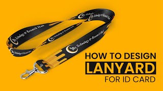 How to Design Lanyard for ID Card  আইডি কার্ডের ফিতা ডিজাইন  Adobe Illustrator Tutorial [upl. by Ardnaskela]