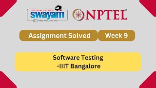 Software Testing Week 9  NPTEL ANSWERS  MYSWAYAM  nptel nptel2024 myswayam [upl. by Held]