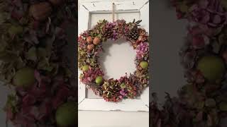 Couronne dautomne  artfloral diy fleurs faitmain decoration flowers wreath wreathdiy [upl. by Schecter]