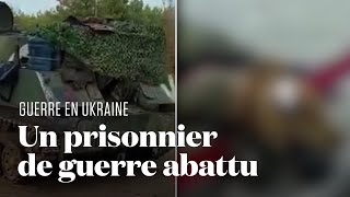 Ukraine  une vidéo montre des soldats abattre un prisonnier russe [upl. by Annyl]