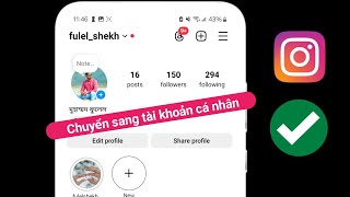 Cách chuyển về tài khoản cá nhân trên instagram 2024 [upl. by Nnylaf403]