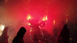 Correfoc infantil Castellbisbal 2019 plaça de l església [upl. by Eiralc]