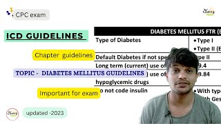 ICD guidelines ll Diabetes mellitus ll cpcexam cpt icd medicalcoding aapc medical [upl. by Dedrick]