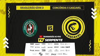 CONCÓRDIA X CASCAVEL  BRASILEIRÃO SÉRIE D  1ª FASE [upl. by Teodoor]