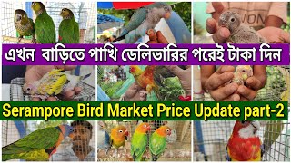 Serampore Exotic Bird Market Price Update 14724। শ্রীরামপুর হাটে আগে পাখি নিন পরে টাকা দিন birds [upl. by Astor]