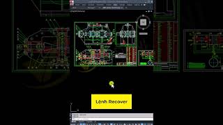 Cách sử dụng lệnh Recover để khôi phục file bị lỗi trong AutoCAD họcautocad autocad vadunishort [upl. by Allimak]